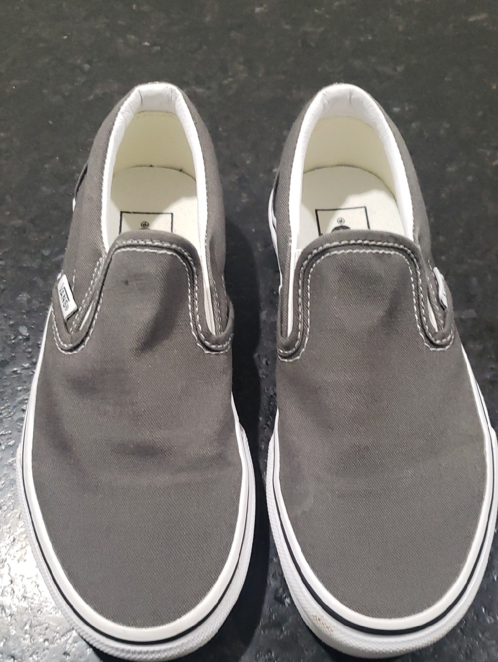 Vans Gray Slip-On Canvas Sneakers - Men’s Casual